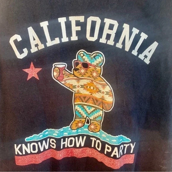 Vintage California Tank XL 100% Cotton Black Southwest Design Riot Society - Picture 8 of 14